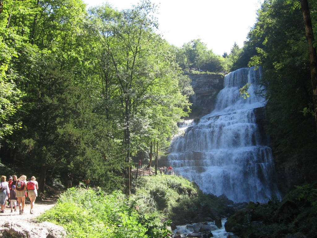 Cascades du Hérisson cascade en éventail JURA 